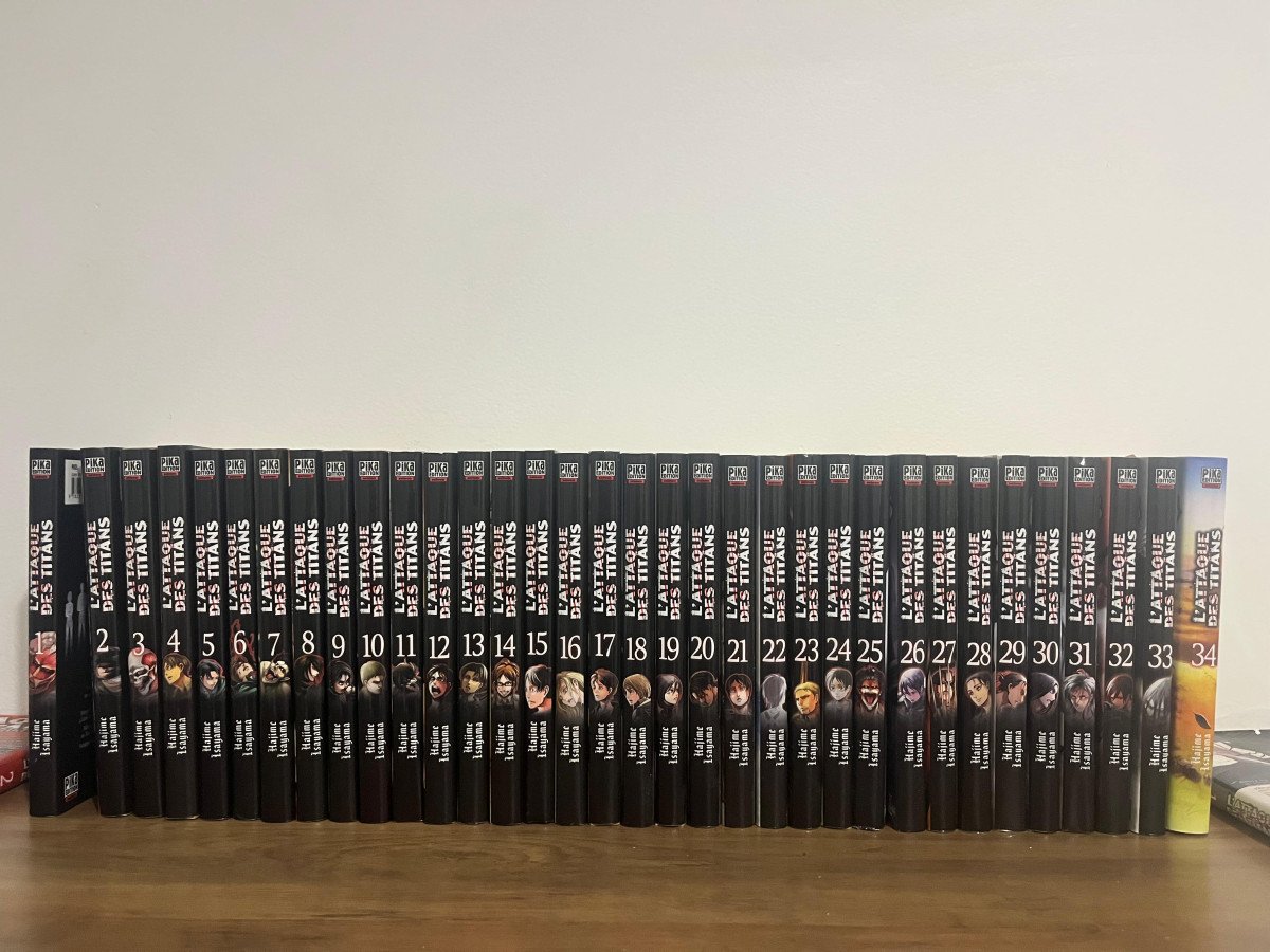 L’Attaque des Titans – Collection complète tomes 1 à 34 – Très bon état