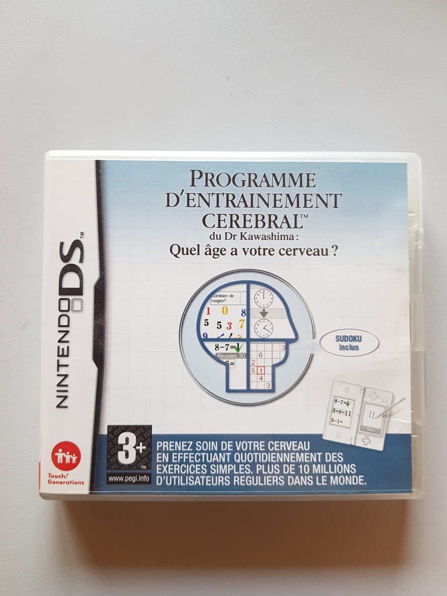 Programme d'entrainement cérébrale - jeu vidéo Nintendo DS