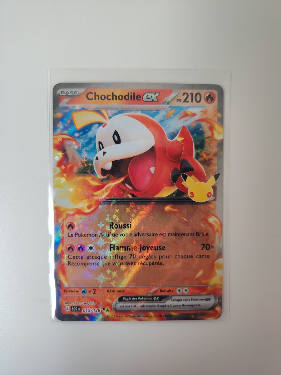 Carte Pokemon 30 ans Chochodile EX 015/128 NM 🇫🇷