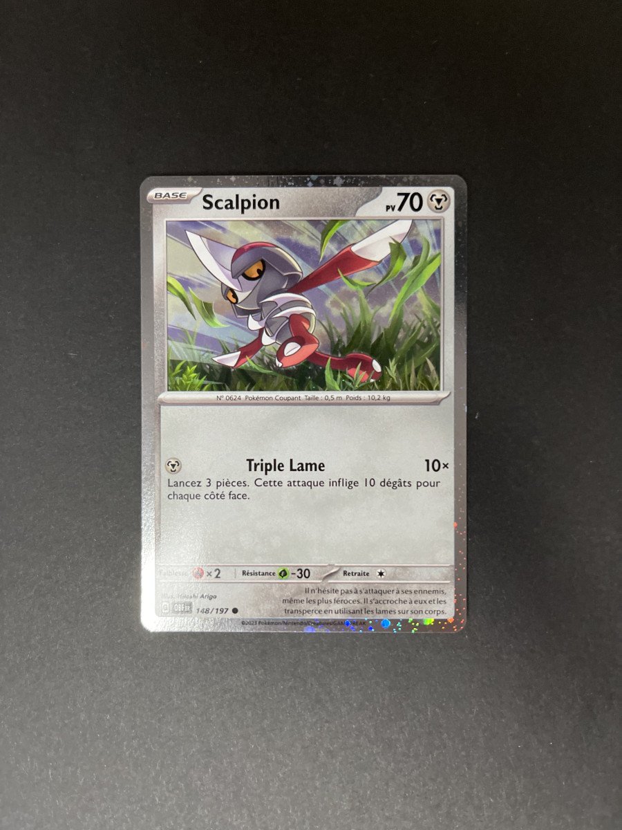 Carte Pokémon Scalpion et Son évolution Scalproie