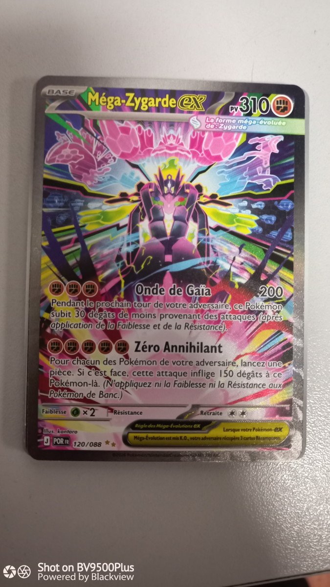 Pokémon Mega Zygarde ex POR 120.Carte en très bon état, sortie de booste