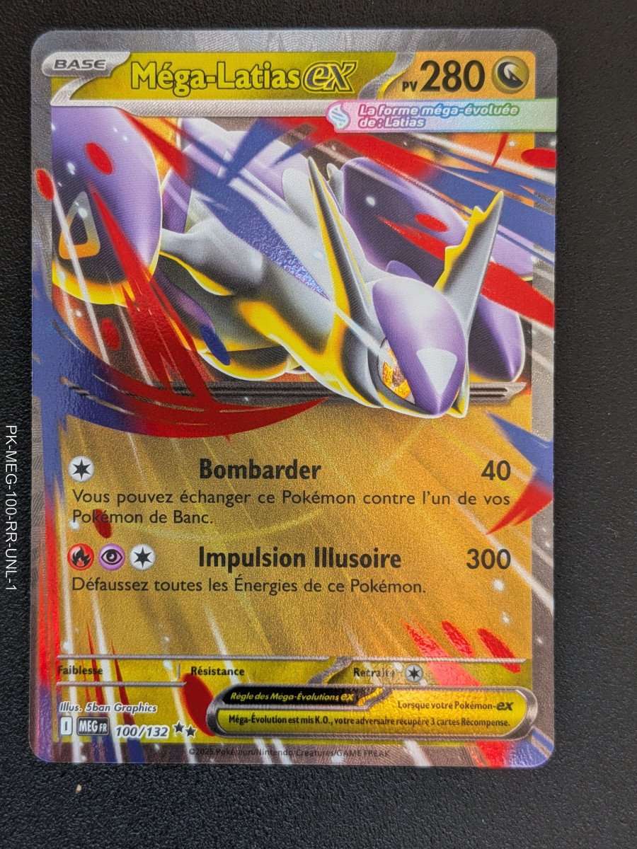 Carte pokemon Méga-Latias ex 100/132 RR - ME01 - Méga Evolution (2025)
