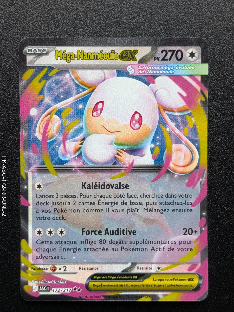Carte pokemon Méga-Nanméouïe ex 172/217 - ME2.5 - Héros Transcendants (2026)
