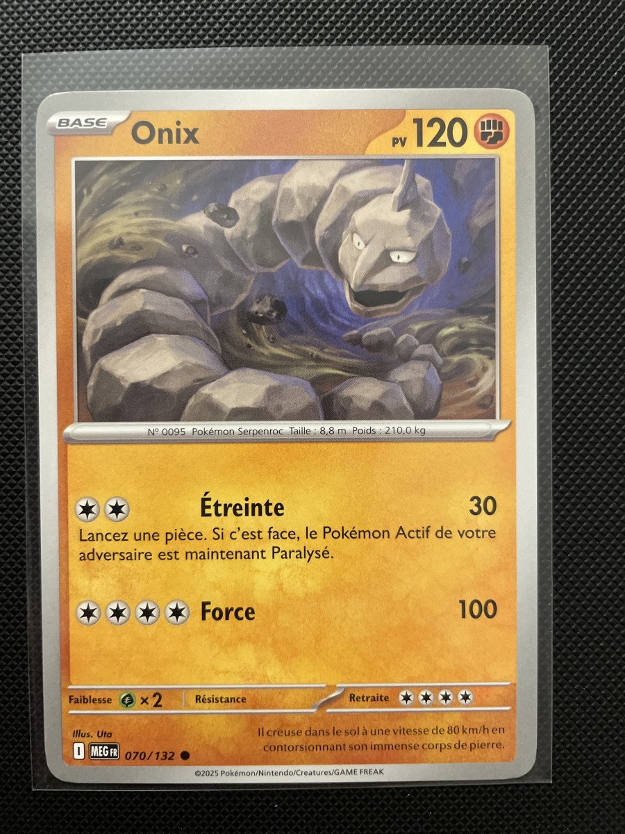 Carte Pokémon - ONIX 070/132 - Méga évolution