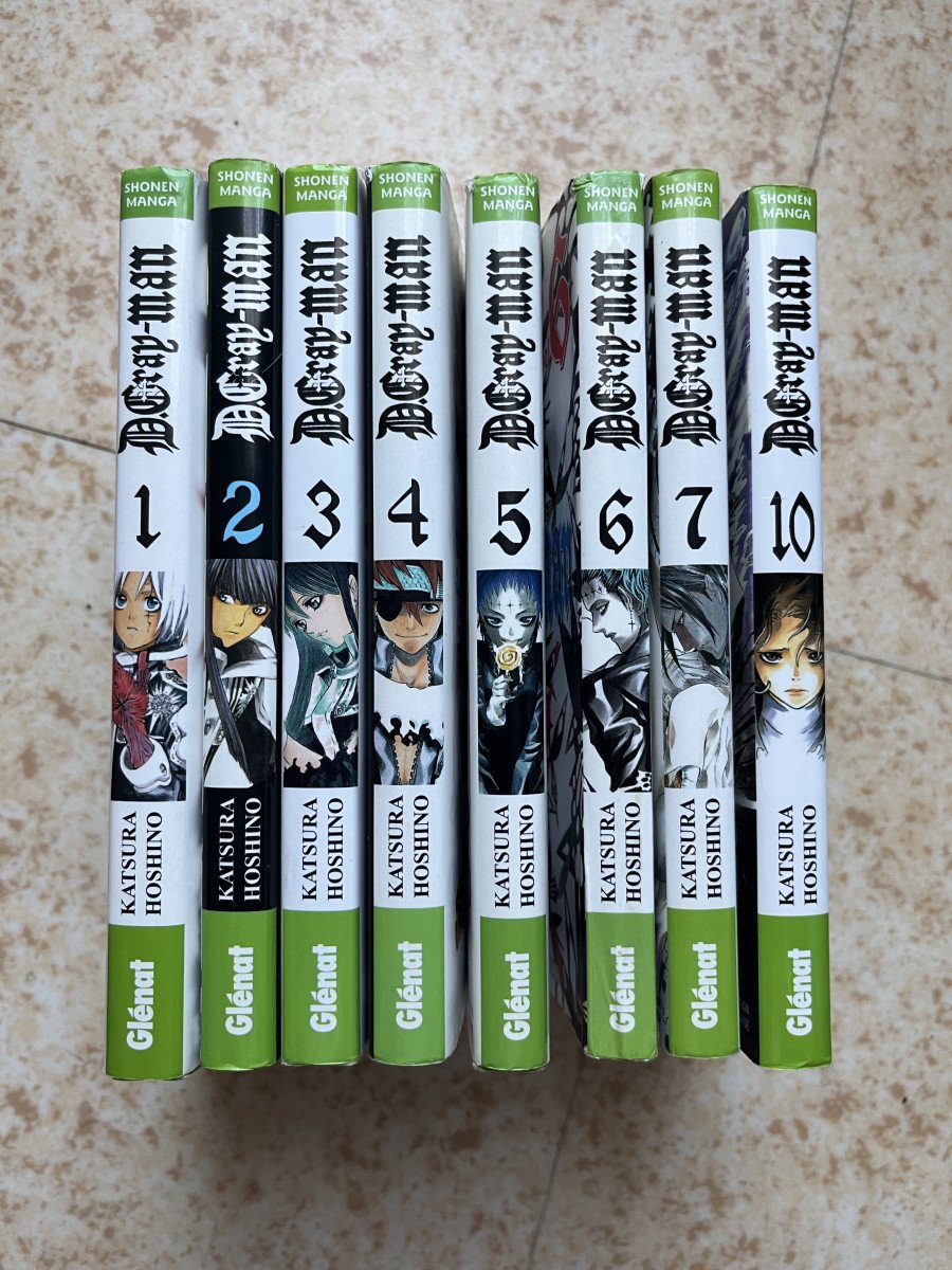 Vends lot de manga "D.Gray Man" tome 1 à 7 et le tome 10