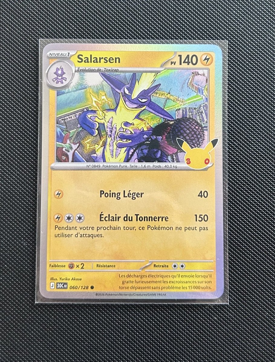 Carte Pokémon - Salarsen 60/128 - Holo - 30ème Anniversaire