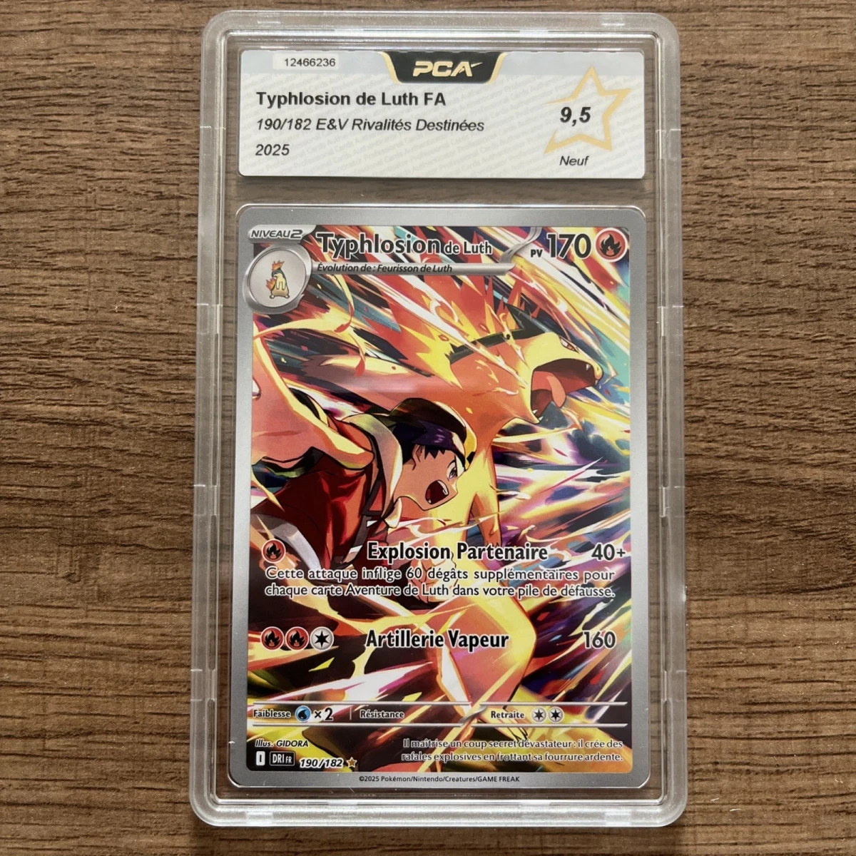 Carte Pokémon Typhlosion De Luth 190/182 EV10 Gradée PCA 9.5 FR 🇫🇷