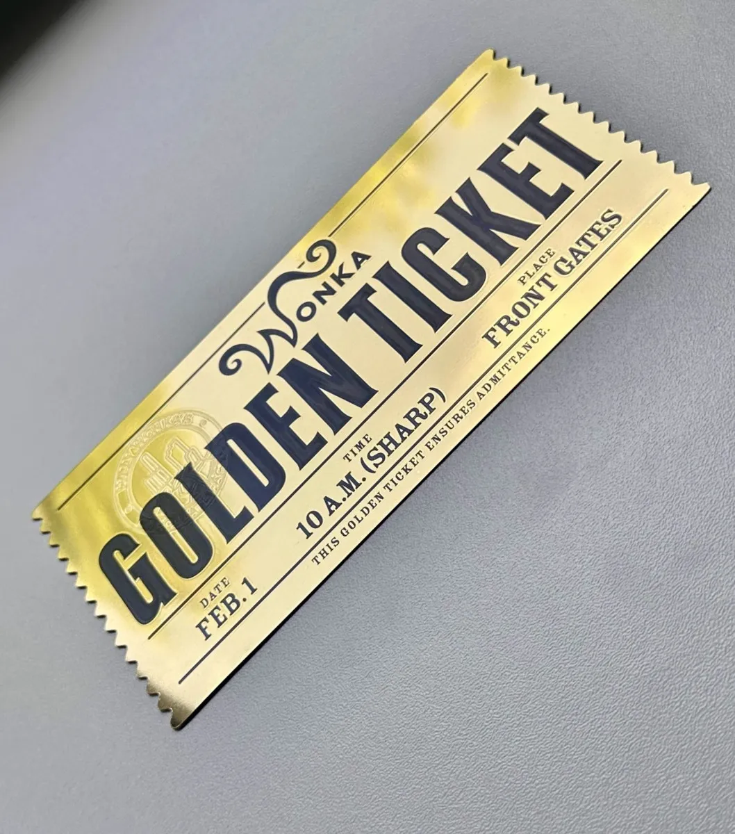 Ticket d'or Charlie et la chocolaterie