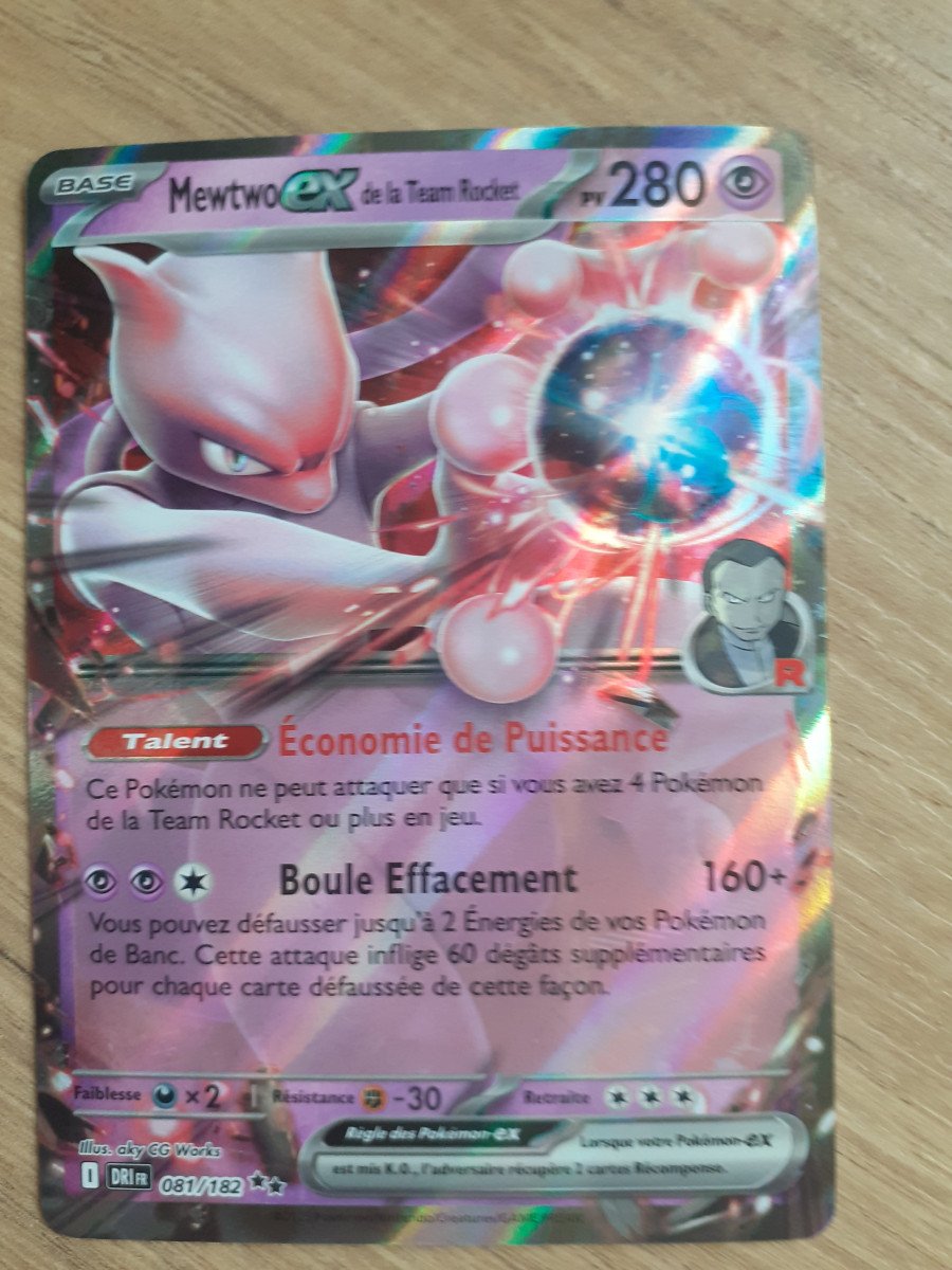 Carte Pokémon Mewtwo EX 081/182 EV10 Rivalités destinées - Neuve