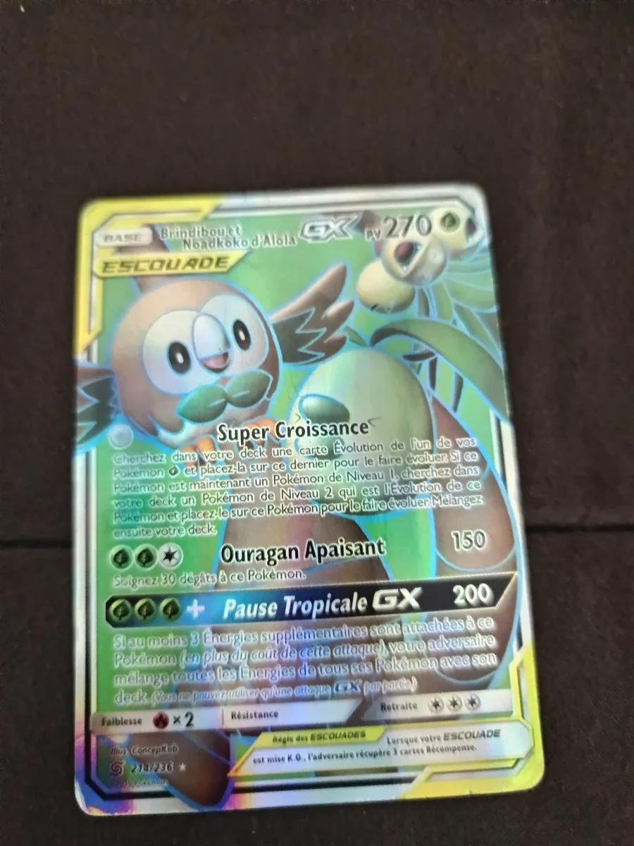 Vente de 3 cartes pokémon