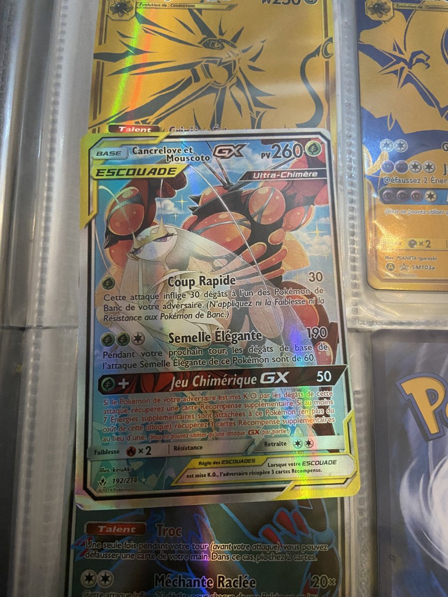 Lot de cartes Pokémon rares GX/EX – Collection