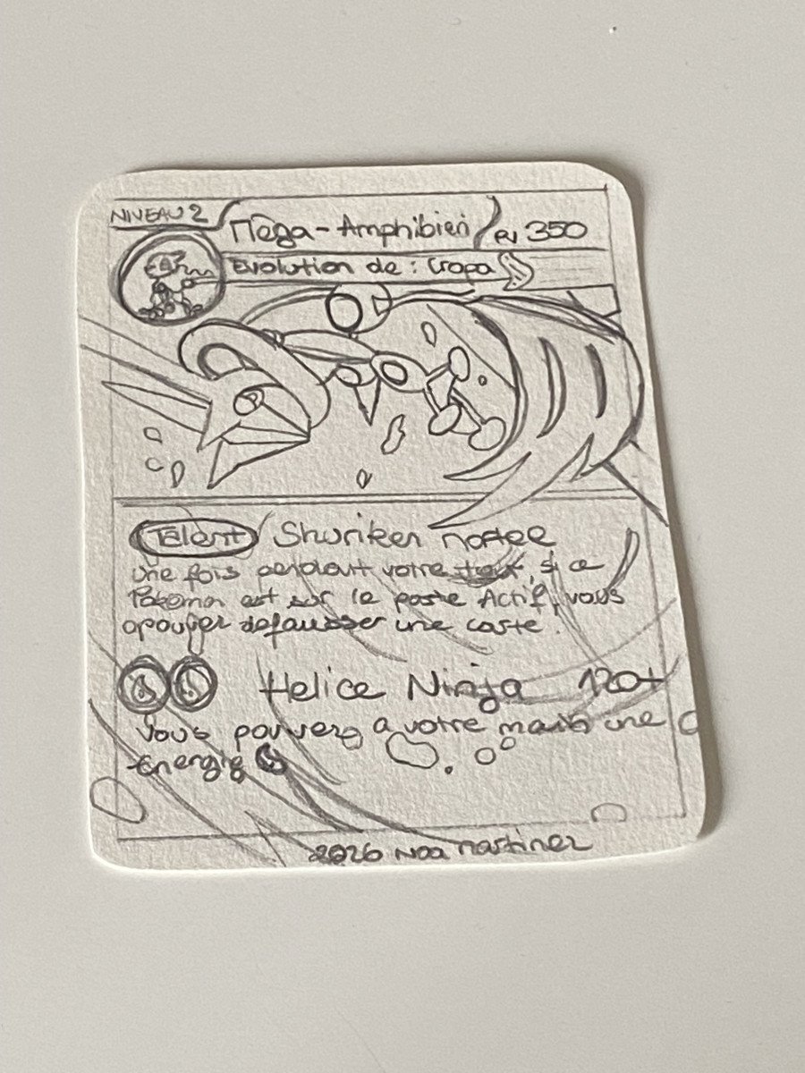 Carte Pokémon personnalisée faite main – Moga-Amphibien