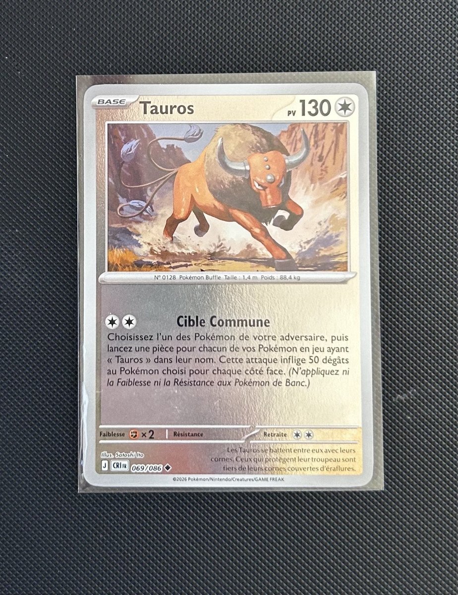 Carte Pokémon - Tauros 69/86 - Reverse - Chaos Ascendant
