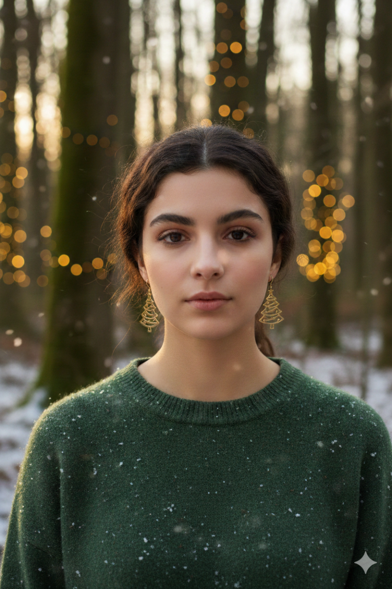 Boucles d'oreilles de Noël