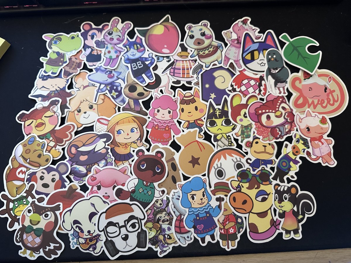 Lot de stickers Animal Crossing