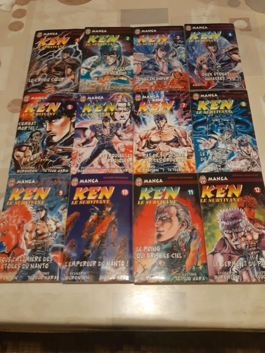 lot 12 mangas - Ken le survivant - 1ere édition - tomes 1 à 12 - J'ai lu