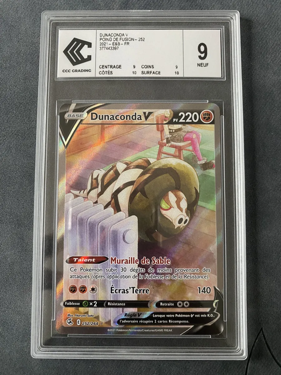 Carte Pokémon fr dunaconda V 252/264 CCC9