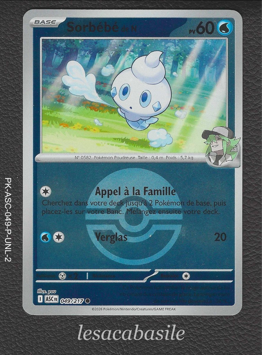 Sorbébé de N 049/217 reverse Pokeball - ME2.5 - Héros Transcendants (2026)