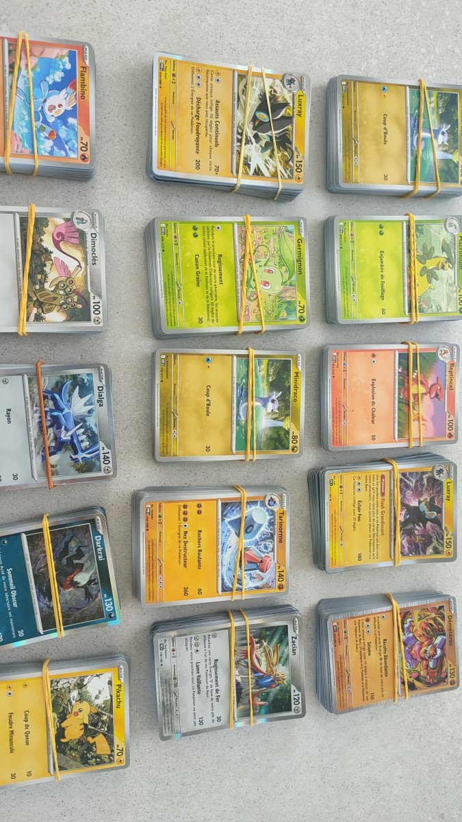 1000 cartes Pokémon dont 100 brillantes