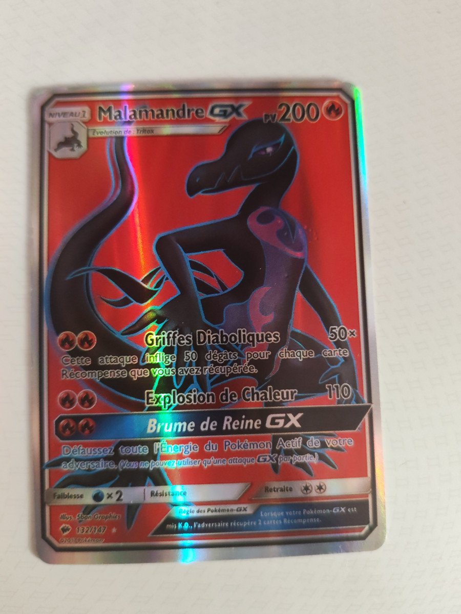 Carte pokémon malamandre gx