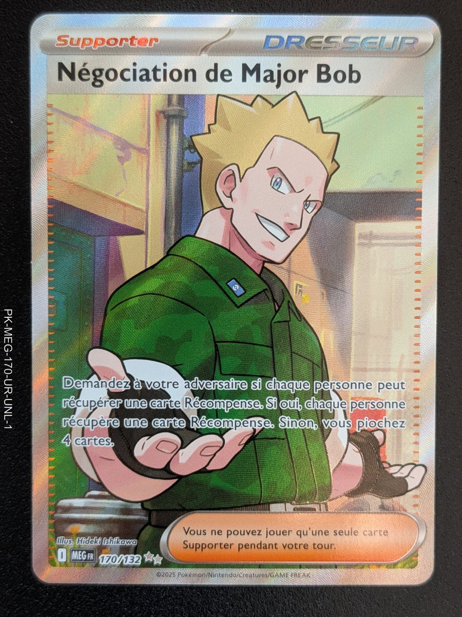 Carte pokemon Négociation de Major Bob 170/132 UR - ME01 - Méga Evolution (2025)