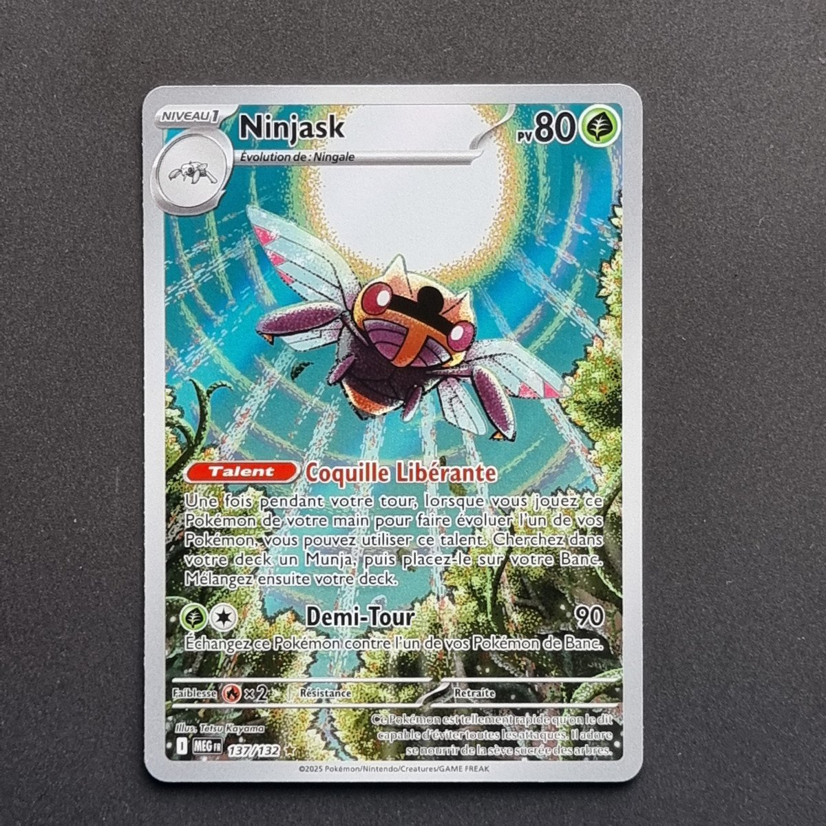 Carte pokemon Ninjask 137/132 AR - ME01 - Méga Evolution (2025)