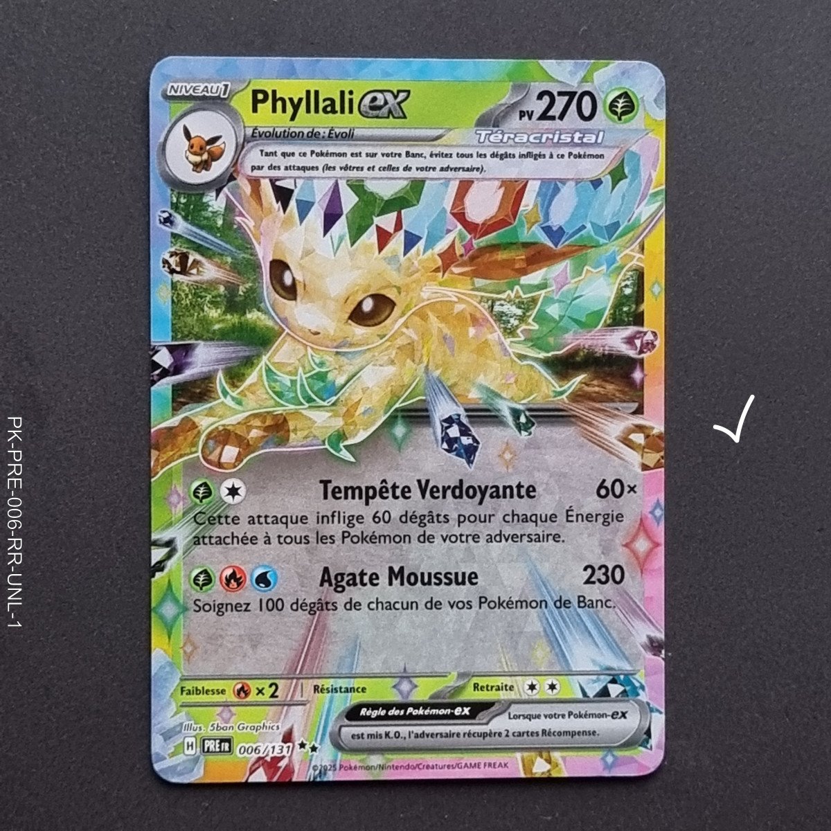 Carte pokemon Phyllali ex 006/131 - EV8.5  Evolutions prismatiques (2005)