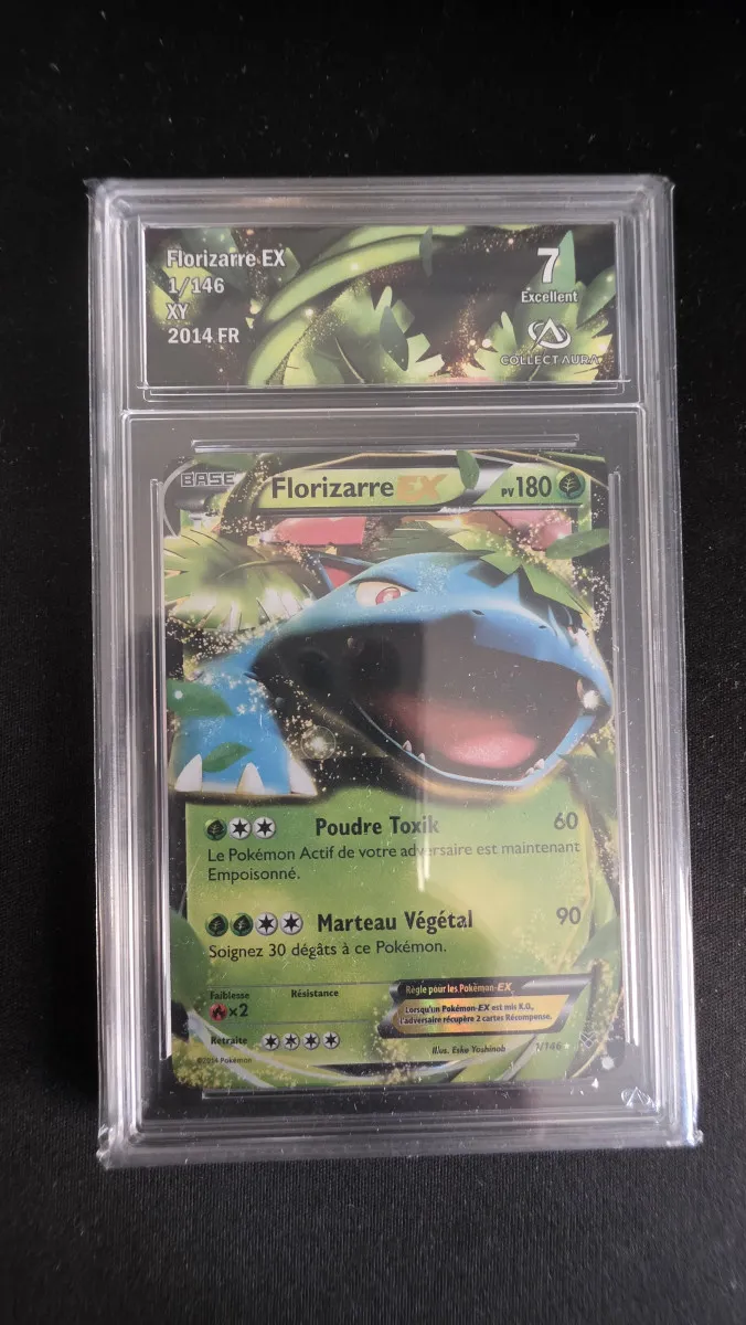 Carte Gradée Pokémon Collect Aura Florizarre EX 1/146 7 n°145494970