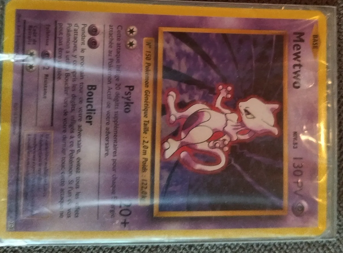 mewtwo pokemon card 51/108 51/108 Mewtwo Holo Stamped Played main image 0