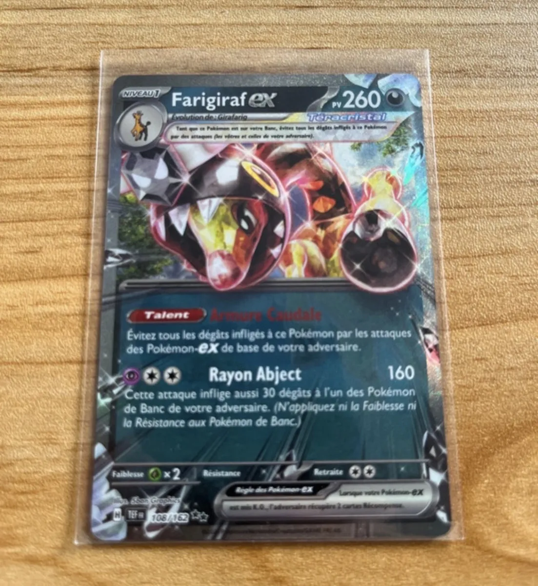 Carte Pokémon farigiraf ex 108/162