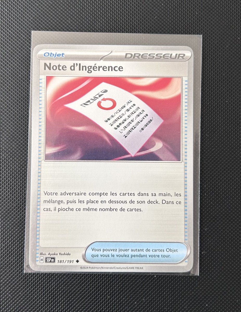 Carte Pokémon - Note d’Ingérence 181/191 - Étincelle Déferlante