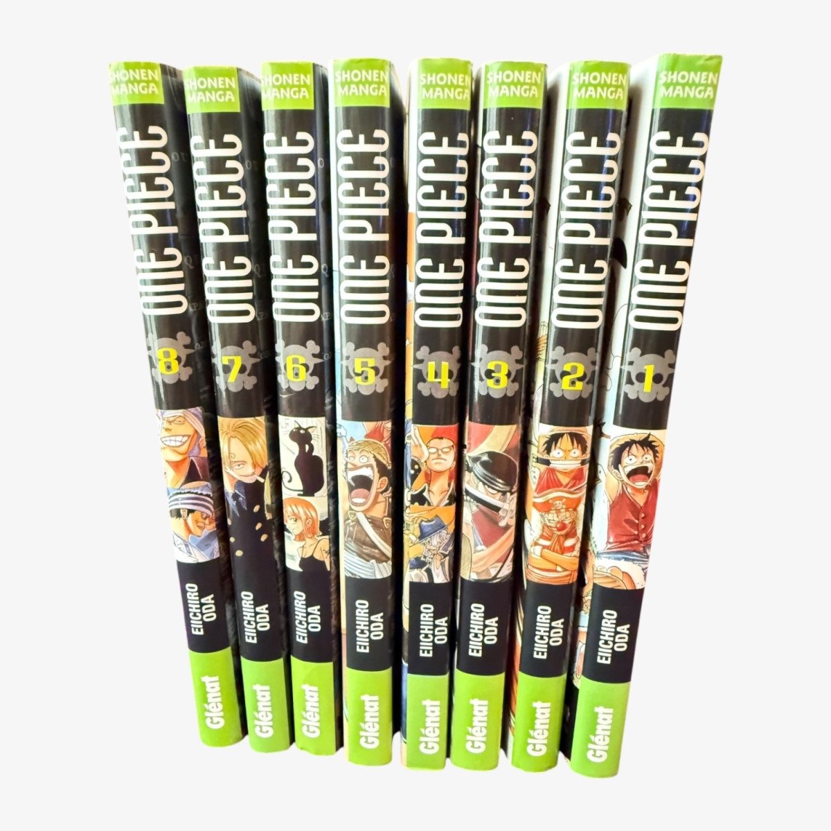 One Piece - Lot tomes 1 à 8 VF - Très bel état - Glénat