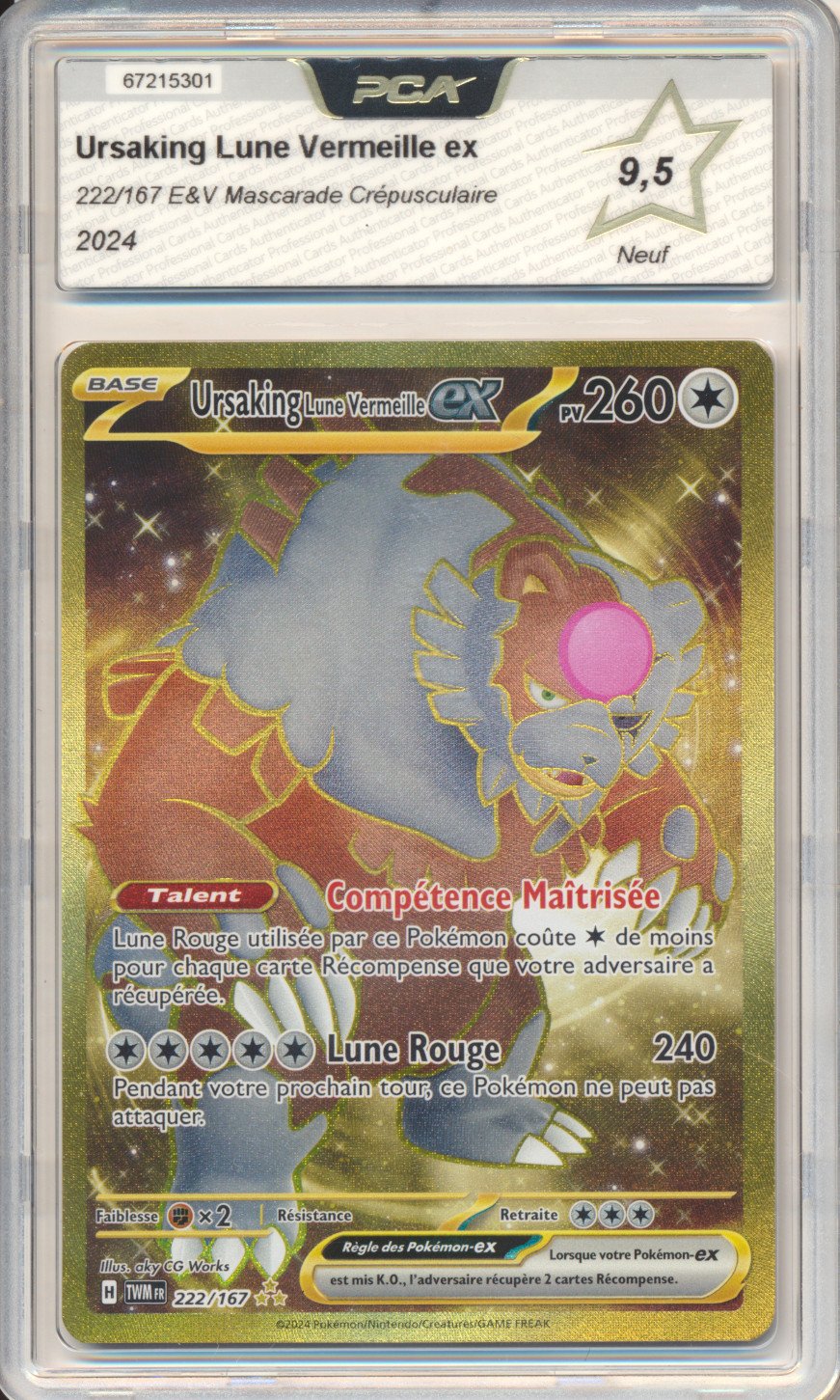 Ursaking Lune Vermeille ex - Pokemon (Mascarade Crépusculaire)