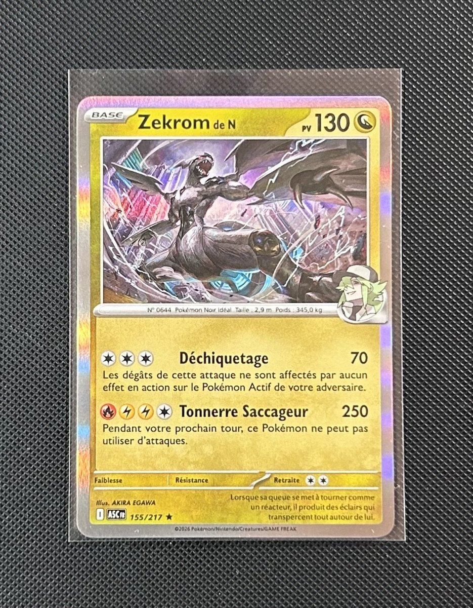 Carte Pokémon - Zekrom de N 155/217 - Holo - Héros Transcendants