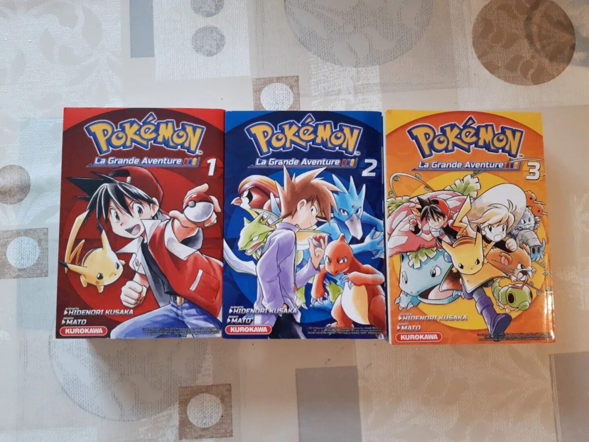 Lot mangas - pokemon la grande aventure - tomes 1 à 3