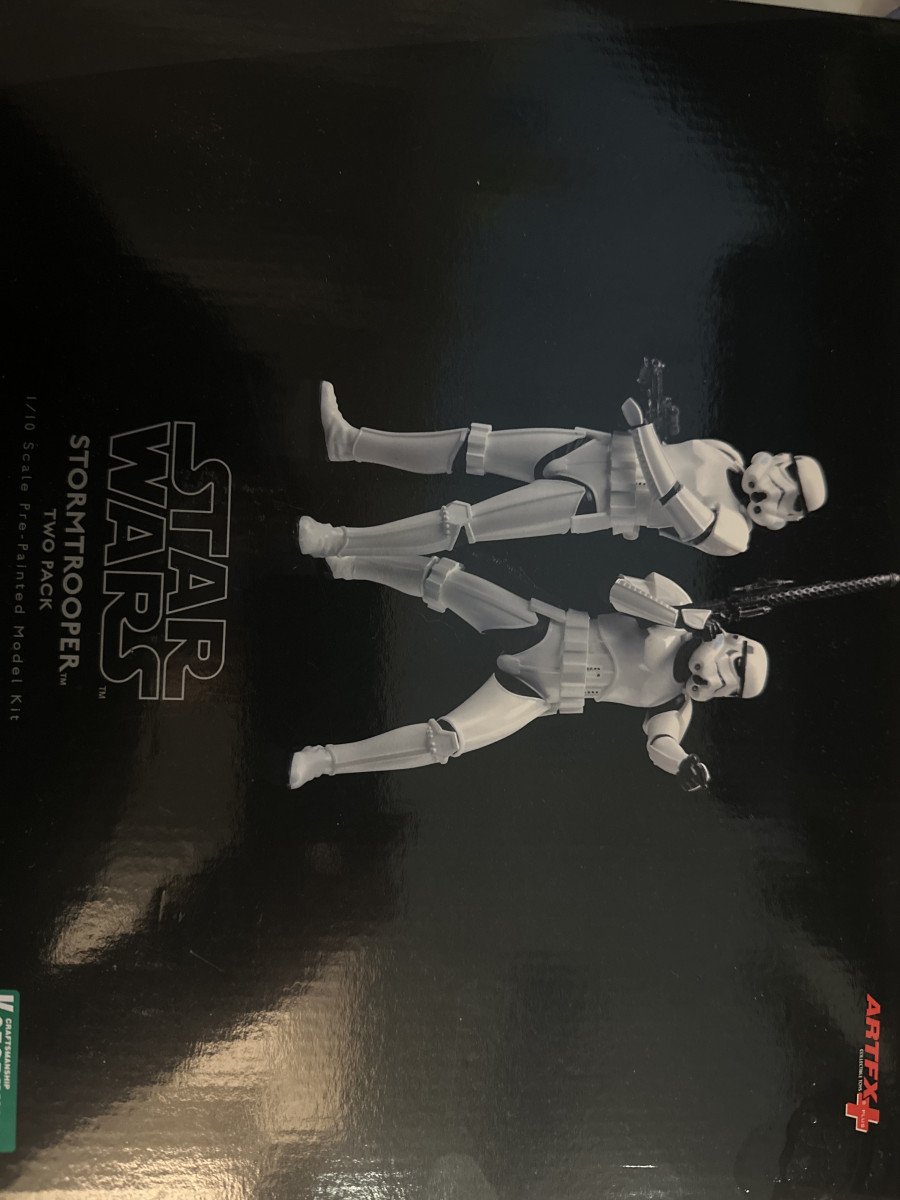 Boîte figurine star wars 2 stormtrooper artx neuf