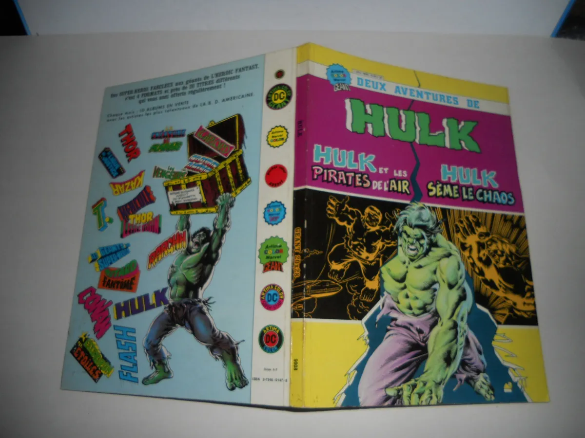 Deux Aventure De Hulk : Hulk Et Les Pirates De L'air - Hulk Sème Le Chaos Artima Geant Tbe