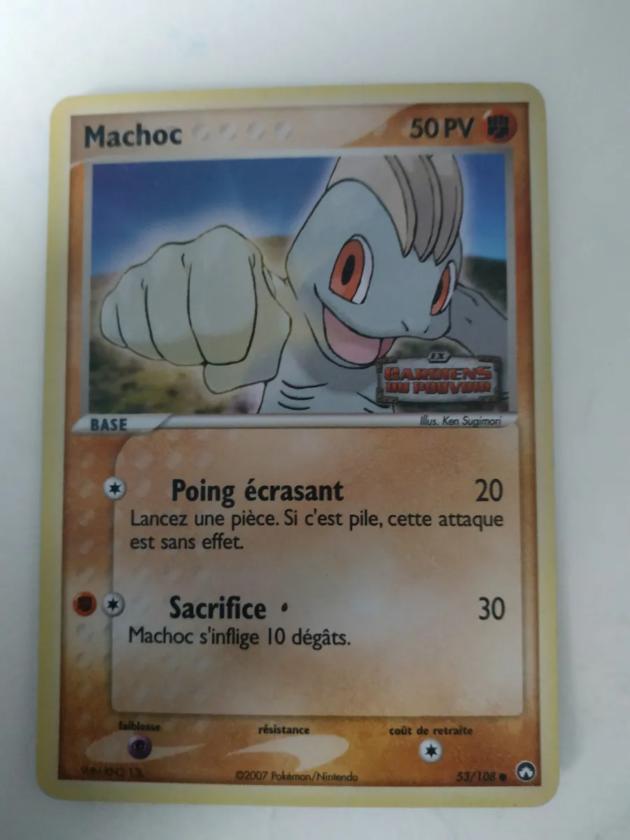 Carte pokémon machoc 2007