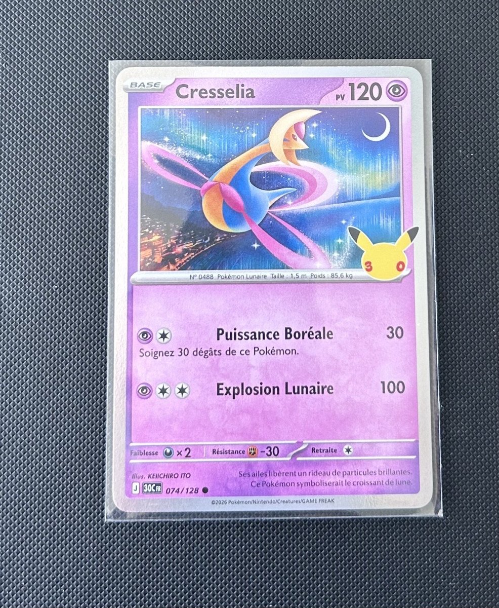 Carte Pokémon - Cresselia 74/128 - Holo - 30ème Anniversaire