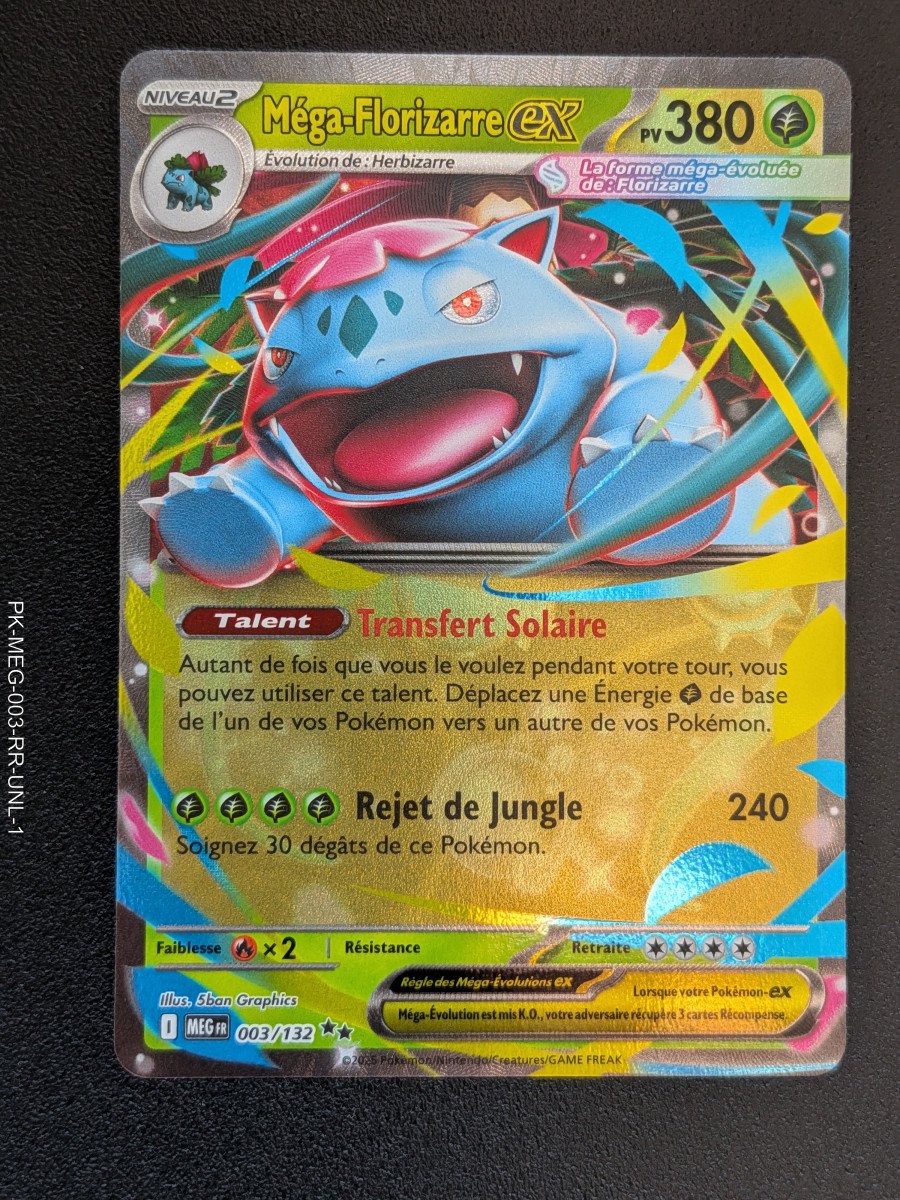 Carte pokemon Méga-Florizarre ex 003/132 - ME01 - Méga Evolution (2025)