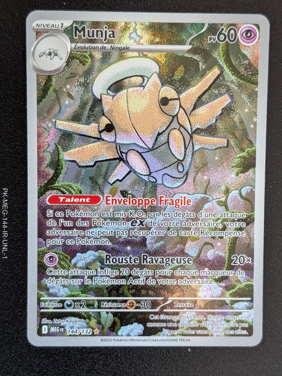 Carte pokemon Munja 144/132 IR - ME01 - Méga Evolution (2025)