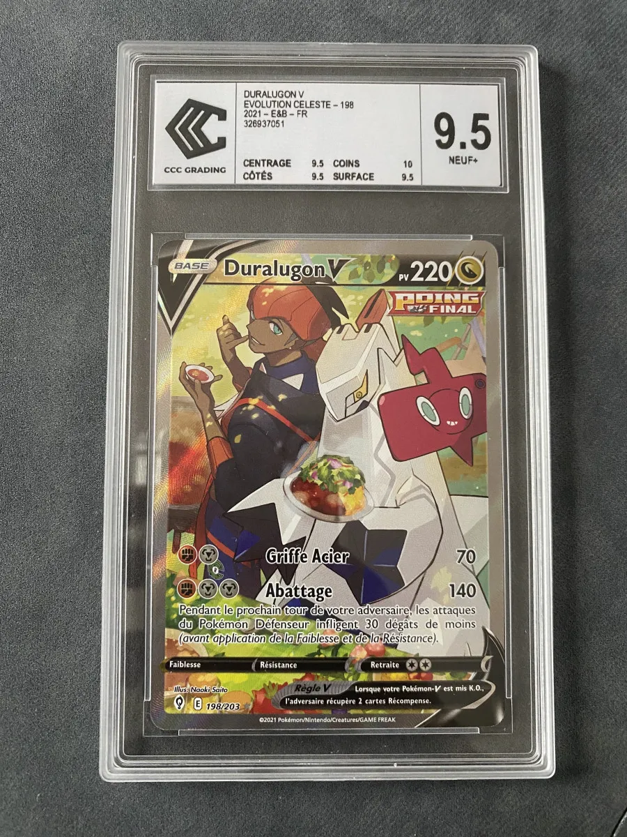 Carte Pokémon fr duralugon V 198/203 CCC9,5