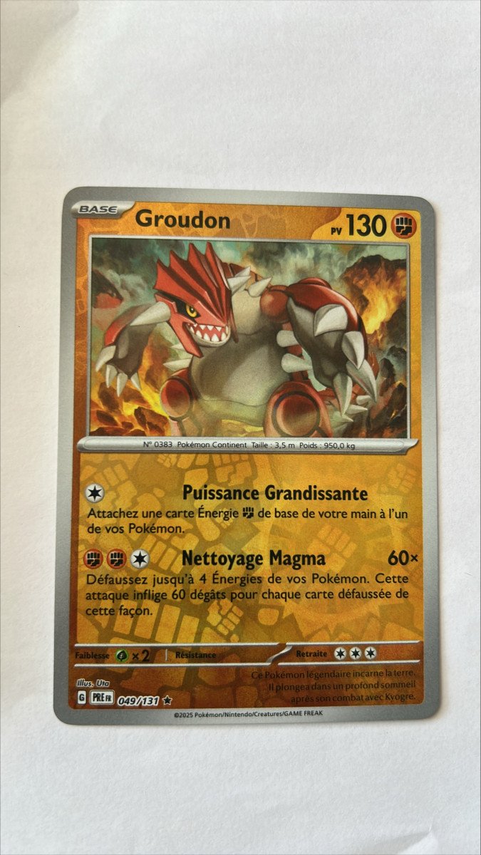 Groudon 49/131 evolutions prismatiques