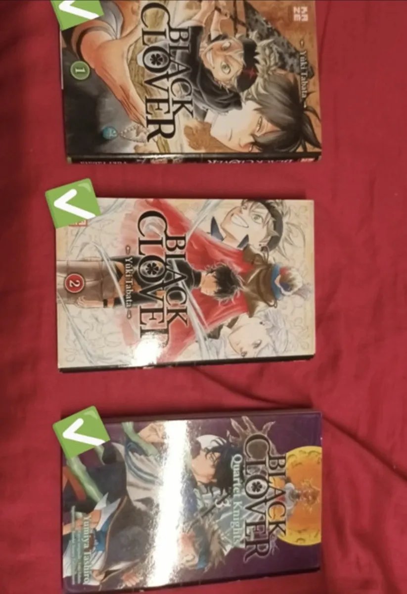 Tome 1 et 2 de black clover + tome 3 de black clover quartet knights