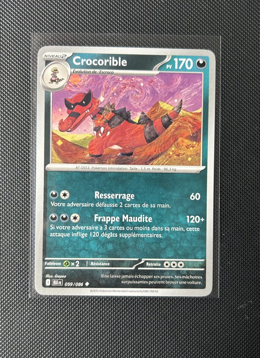 Carte Pokémon - Crocorible 59/86 - Foudre Noire