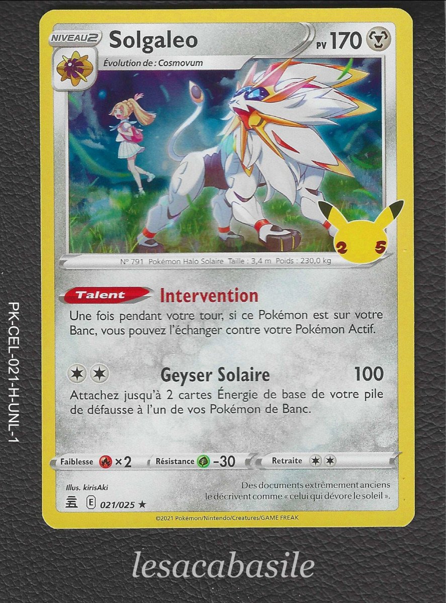 Solgaleo 021/025 Rare Holo - Célébrations (2021)