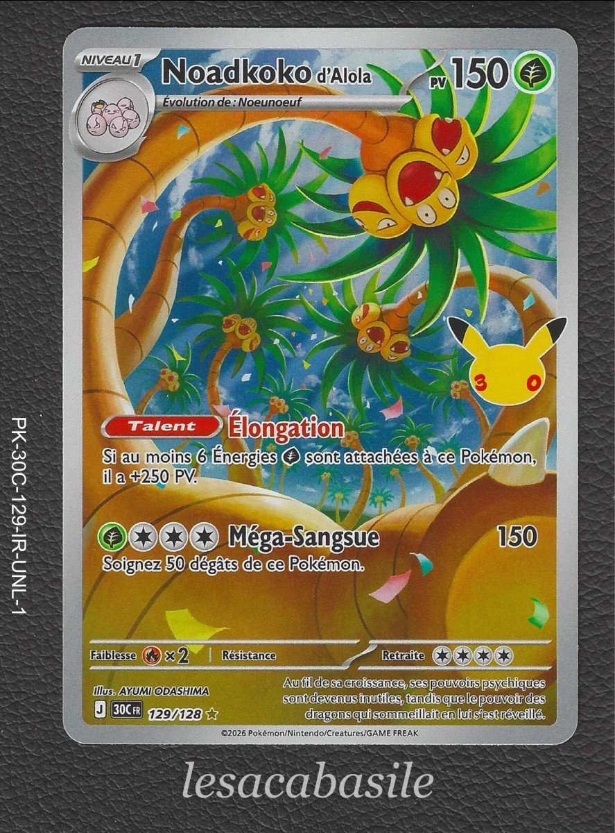 Noadkoko d'Alola 129/128 IR - ME5.5 - 30e Anniversaire (2026)