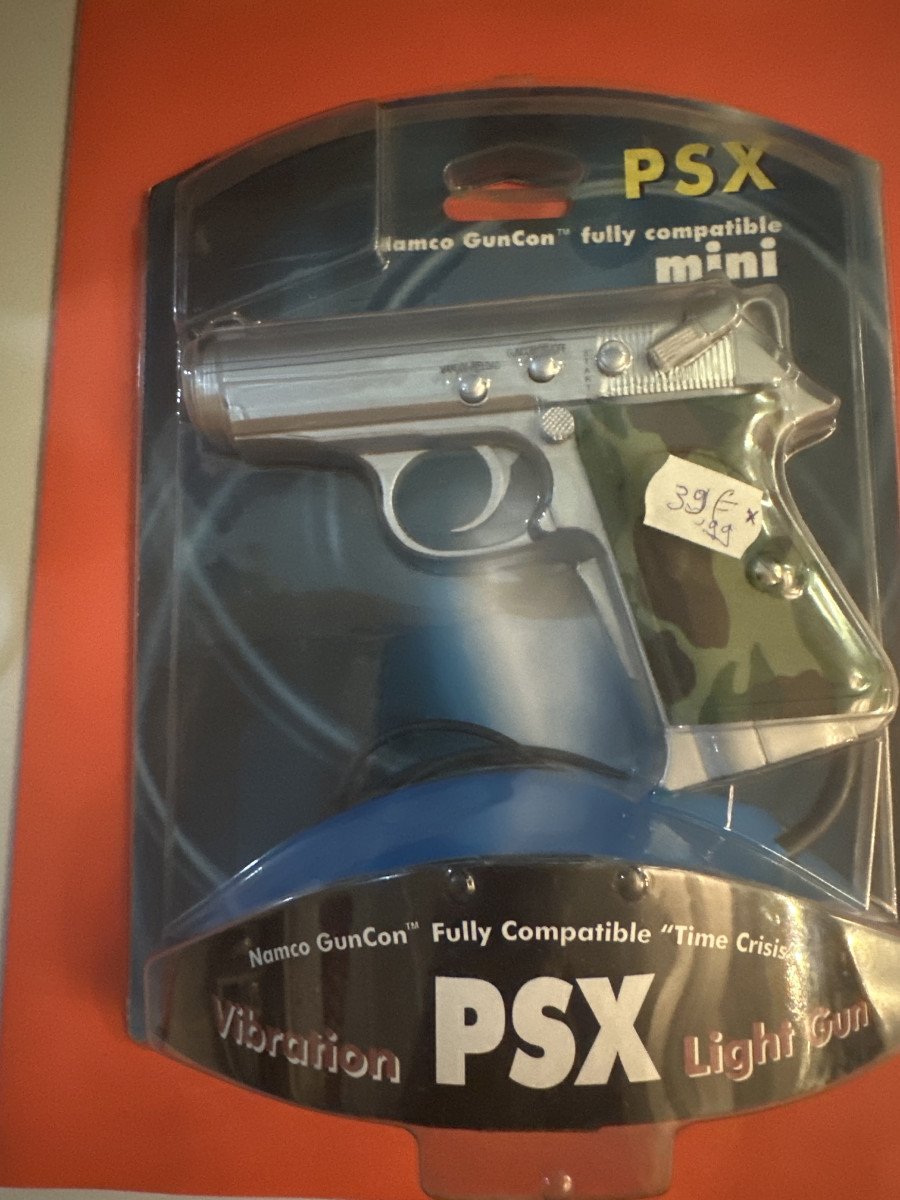 Mini light gun vibration vintage ps1 console neuf blister