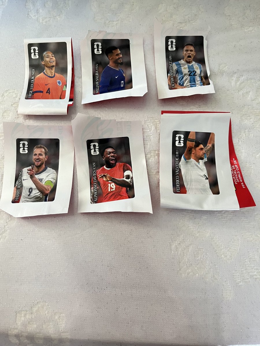 Lot de 6 Stickers Coca-Cola coupe du monde 2026