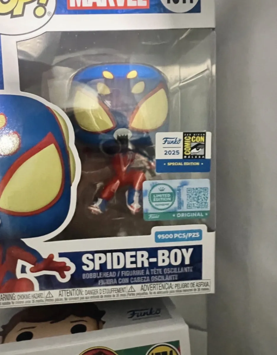Funko pop! San Diego ComicCon Málaga SpiderboyLimited Edition 9500pzs y Tim Murphy